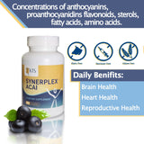 Synerplex® Açaí Capsules – All-Natural, Nutrient Dense, Antioxidant Rich Superfood Supplement to Benefit Your Brain, Heart, and Support Reproductive Health.