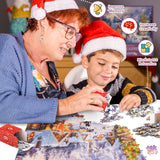 Jigsaw Puzzles Advent Calendar 2023,1008 Pieces,19.7 inches x 27.6 inch,Santa's Gift List,24 Box Christmas Puzzle Countdown Calendar,Funny Family Game