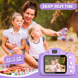 Desuccus Kids Camera,Christmas Birthday Gifts for Girls Age 3-9, HD Digital Video Cameras for Toddler Portable Toys for 3 4 5 6 7 8 Year Old Girl 32GB(Purple)