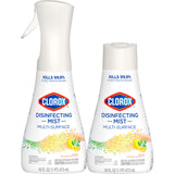 Clorox Disinfecting Mist, Lemon and Orange Blossom, Household Essentials, 1 Spray Bottle and 1 Refill, 16 Fl Oz Each