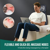 Snailax Shiatsu Neck Back Massager with Heat, APP Control, Full Body Massage Chair Pad with Adjustable Height, Deep Kneading & Rolling Massage Seat Cushion for Back Pain, Seat Chair Massager, Gifts