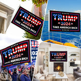 JOWHOL Trump 2024 Flag 3x5 FT Double Sided 3 Ply President Trump Flag Take America Back Banner Indoor Outdoor Heavy Duty With Clear Vivid Patriotic Colors Design UV & Fade Resistant 2 Brass Grommets