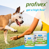 Vetnique Labs Profivex Probiotics for Dogs All Natural Dog Chews & Powder for Digestive Health Probiotic Supplements for Dogs 5 Strains of Probiotics & Prebiotics (Soft Chews, 60ct)