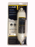 EcoPure EPINL30 5 Year in-Line Refrigerator Filter-Universal Includes Both 1/4" Compression and Push to Connect Fittings, White & Affresh Washing Machine Cleaner, 6 Month Supply