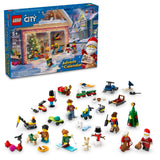 LEGO City 2024 Advent Calendar, Countdown for Ages 5 and Up, 24 Surprises for Kids, Fun Miniature Christmas Figures with Festive Sweaters, Santa and Mrs. Claus Minifigures, 60436