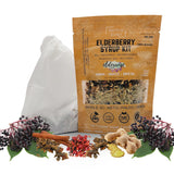 Elderwise Organic Elderberry Syrup Kit - Easy to Use, DIY Elderberry Syrup Making Kit with Elderberries ,Rosehips, Ginger, Echinacea, Cinnamon, and Cloves, Makes 32oz of Syrup, Brewing Bag Included