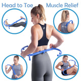 Body Back New Buddy Elite (Blue 2.1) – USA Made – Trigger Point Massage Tool, Shoulder Neck Back Handheld Massager, Manual Massage Cane, Hook, Muscle Knot Remover with Instructions, Patented