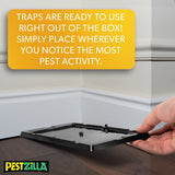 PESTZILLA Baited Mouse Trap – Professional Strength Glue Rat Trap – 8 Glue Trays - Perfect