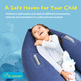 Ted Kangaroo Sensory Chair for Kids — Inflatable Peapod for Children, includes Electric Air Pump