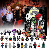 Halloween Advent Calendar 2024, Contains 24 Gifts, Halloween Countdown Calendar with Scary Halloween Doll Collectible Horror Movie Figures Gift for Kid, New Halloween Christmas Countdown Calendar (Style A)