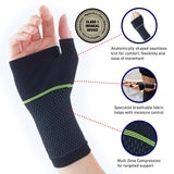 Neo-G Active Wrist Support – For Sports, Golf, Basketball, Football, Yoga, Tennis. For Sprains, Strains, Tendonitis, Injury Recovery - Multi Zone Wrist Compression Sleeve – L