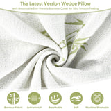 Wedge Pillow for Sleeping After Surgery 7.5" Bed Wedge Pillow with Memory Foam Top, Help with Acid Reflux Heartburn Snore Back Leg Knee Pain, Soft Comfortable, Breathable Durable, Bamboo Cooling Cover