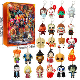 Halloween Advent Calendar 2024 Halloween Horror Figures Advent Calendar Contains 24 Gifts Halloween Thanksgiving Horror Figures Advent Calendar Doll Figures Gift for Kids