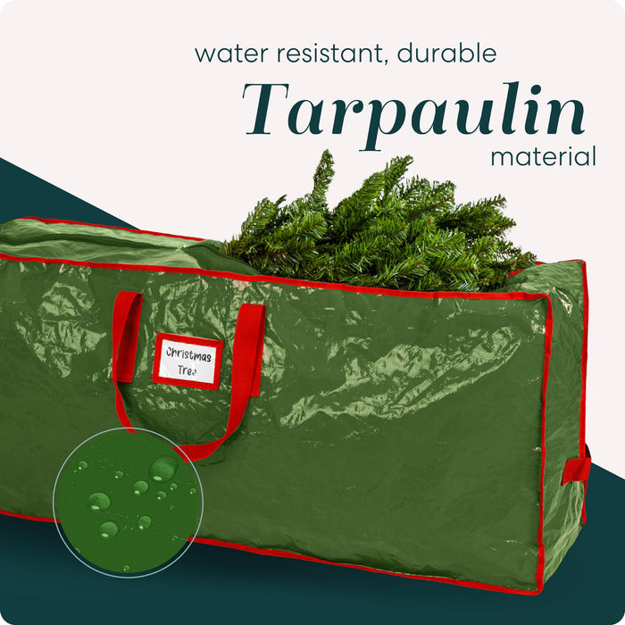 Handy Laundry, Christmas Tree Storage Bag - Stores 9 Foot Artificial Xmas Holiday Tree, Durable Waterproof Material, Zippered Bag, Carry Handles. Protects Against Dust, Insects and Moisture.