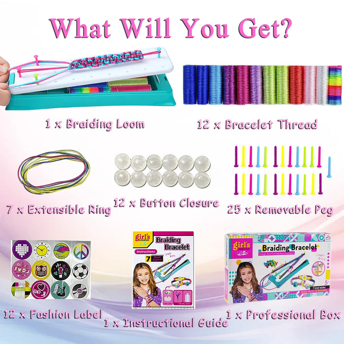 Nice-live Friendship Bracelet Making Kit Toys, DIY Crafts for Girls Ages 8-12, Hottest Birthday Christmas Gifts for 7 8 9 10 11 12 Years Old Kids, Travel Activities Party Favor Holiday Gift Guide