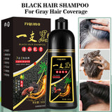 Fvquhvo Black Hair Color Shampoo for Gray Hair,Instant Black Hair Dye Shampoo 3 in 1,Long Lasting Black Hair Shampoo,Black Hair Dye Works in Minutes (black)