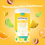 Bellway Super Fiber Supplement Powder (2 Pack) - Psyllium Husk Powder, Sugar Free, Vegan, Gluten Free, Tropical Twist, 144 Servings