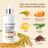 Svvimer Hair Growth Shampoo Biotin: Rice Water for Hair Growth - Natural Thickening Shampoo with Rosemary for Hair Loss and Thinning Hair - For All Hair Types 10 Fl Oz