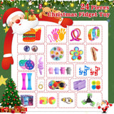 Fidget Advent Calendar 2024, 24 Days of Surprises Fidget Toys Box, Christmas Holiday Countdown Advent Calendars, Sensory Toy Fidget Toy Pack for Kids, Teens, Boys & Girls