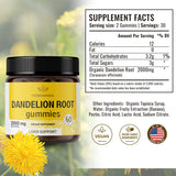 HERBAMAMA Dandelion Root Gummies, Organic Dandelion Extract Taraxacum Officinale - Non-GMO Vegan 2000mg 60 Gummies, Dandelion Supplements for Immune System