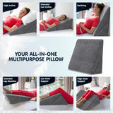 Adjustable Bed Wedge Pillow for Sleeping - Wedge Pillow for Sleep Apnea, Gerd, Acid Reflux Relief, Post Surgery - Foam Wedge Pillow for Back Pain Relief, Sleep Apnea Pillow Wedge or for Seniors