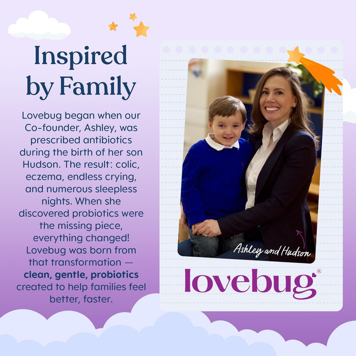 LOVEBUG Baby Probiotic Drops - Organic Probiotics for Immune Support and Baby Constipation & Colic Relief - Tasteless & Sugar-Free Liquid Drops for Newborns, Babies & Infants (0-12 Months) - 10ml