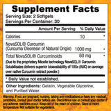 Delta Nutrition Curcumin+ w/NovaSOL Liquid Micelle Technology - 185x More Bioavailable Than 95% Standardized Native Curcumin - 60mg per Serving