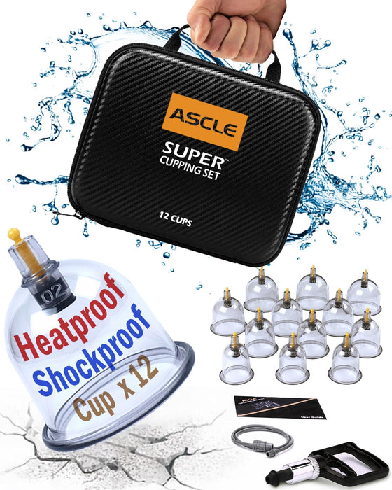 ASCLE Cupping Set w/Extra Thick Super Cup, 12-Cup