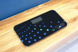 NewlineNY Trendy Wave Mini Bathroom Scale + Travel Slip Case, SBB0721M-NYTW + NY-MSS101-BBL