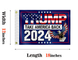 PLAIEI Take America Back Boat Marine Flag 12x18 Inches Double Sided 3Ply Small Trump 2024 Boat ATV Flag President Election Supporter Fans Patriotic MAGA Banner Outdoor Indoor (Eagle Blue)