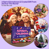 JELMOK Advent Calendar 2024, Gemstone Dig Kit, Valentines Day Cards for Kids,Dig up 24 Real Gems,24 Days Natural Crystal Countdown Calendar Educational Science Kits for Kids Boys Girls