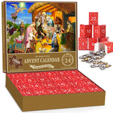 Jigsaw Puzzle Advent Calendar 2024 Nativity-1008 Pieces Jigsaw Puzzle for Adult Kids,The Birth of Jesus,Family Game Puzzle,Christmas Gift Idea