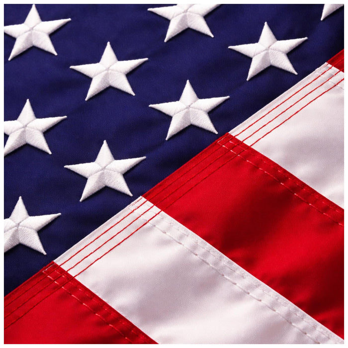 American Flags for Outside - 4x6 USA Flag With Embroidered Stars & Sewn Stripes – Heavy Duty UV Treated Polyester (Tougher Than Nylon), 70% More Fade Resistant