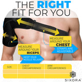 Sixora Shoulder Brace for Men and Women – Adjustable Shoulder Strap Compression Sleeves for Arms Women and Men – Comfortable Breathable Neoprene – Shoulder Injury, AC Joint Pain Relief, Dislocation