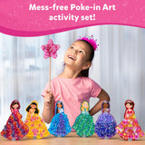 Skillmatics Art & Craft Activity - Poke-in Art Magical Princesses, Mess-Free Sewing Art for Kids, Craft Kits, DIY Activity, Christmas Gifts for Girls & Boys Ages 4, 5, 6, 7, 8, 9