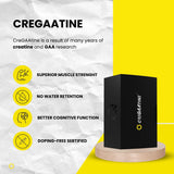 CreGAAtine Micronized Creatine Monohydrate + GAA - No Water Retention Approved Science Creatine Vegan & Gluten Free for Muscle Growth Memory & Focus, for Men & Women