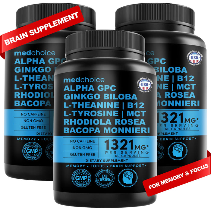 11-in-1 Cognitive Support Supplement – 60 Vegan Capsules for Focus & Clarity