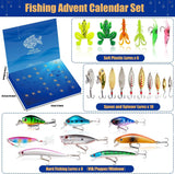 Fishing Advent Calendar 2023 Blind Box for Adults, 24 Days Fishing Lure Set, Christmas Surprise Gift for Adult Men Fishing Lovers, Suitable for Freshwater and Saltwater