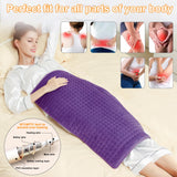 Heating Pad-Electric Heating Pads for Back,Neck,Abdomen,Moist Heated Pad for Shoulder,Knee,Hot Pad for Pain Relieve,Dry&Moist Heat & Auto Shut Off(Purple, 33''×17'')