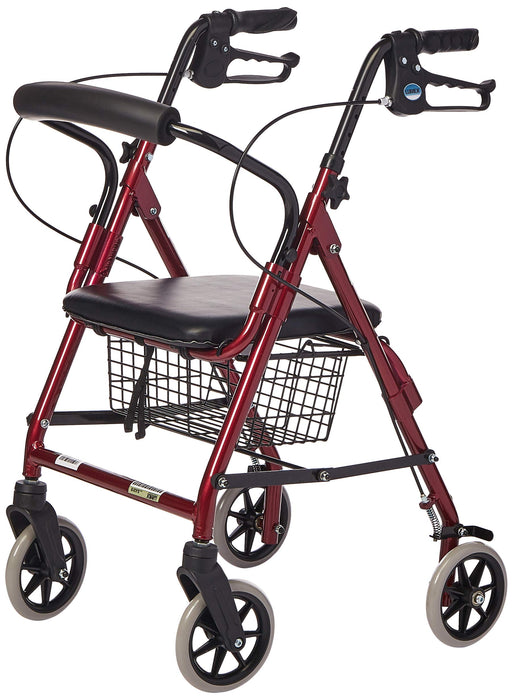 Lumex Walkabout Junior Rollator Walker with Seat, Small & Narrow for Short Adults, Pediatrics & Kids