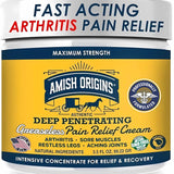 Amish Origins Arthritis Pain Relief Cream - 3.5 oz - Maximum Strength Deep Penetrating for Joint, Muscle, Knee, Back, Feet, Hand, Ankle, Aches, 1 Pack