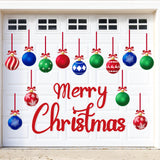 90shine 31PCS Christmas Garage Door Decorations Magnets - Merry Xmas Ball Holiday Refrigerator Fridge Kitchen Decor(Red, Blue, Green)