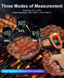 Infrared Thermometer Temperature Gun -58°F ~932°F, Digital Laser for Cooking, Pizza Oven, Grill & Engine, IR Temp with Adjustable Emissivity Max-Min Measure