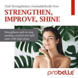 Probelle Nail Strengthening Formula, Nail Growth & Conditioning, Stops Splits, Chips, Cracks & Strengthens Nails, Clear