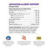 NaturVet Evolutions Advanced Allergy Support 180ct Soft Chews for Dogs - Omega-3, Anchovy Oil, Colostrum, Turmeric, Quercetin, Probiotic - Help Maintain Normal Histamine Levels