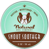 Natural Dog Company Snout Soother - Dog Nose Balm, 2 oz. Tin, Dog Balm for Paws and Nose, Moisturizes & Soothes Dry Cracked Noses, Plant Based Nose Cream for Dogs