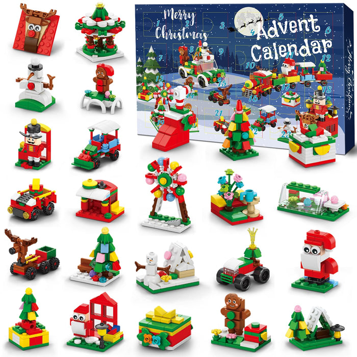 Advent Calendar 2023 Kids, 24 Days Building Blocks Playset Countdown Calendars, Christmas Stocking Stuffers for 6 7 8 9 10 11 12 Year Old Boys Girls Teen, Xmas Gifts STEM Toy Building Set Party Favors