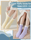 TEHOOK 6 Pairs Thicker Fuzzy Socks for Women, Winter Thick Warm Fluffy Socks for Girls, Soft Slipper Socks, Novelty Cozy Socks, Socks for Christmas Stocking Stuffers Gifts Size 6-11