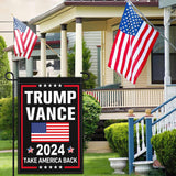 NASIAN Trump Vance 2024 Garden Flag Take America Back Garden Flag Trump Vance 2024 Yard Signs Patriotic American Garden Flags for Outside 12x18 Double Sided Outdoor House Lawn Decorations Banner