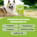 Dog Probiotic Chews for Gut Health with Prebiotic FOS Fiber and Pumpkin Seed Fiber - Digestive, Immune & Bowel Health Support – Probiotic for Dogs Healthy Pets Treats - 90 Healthy Pet Chews